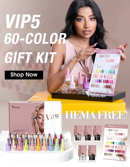 15ml VENALISA Gel Nail Polish Highly Pigmented Full Coverage Nail Gel Lacquer Semi Permanent Beauty Matt Top Coat Gel Varnish.