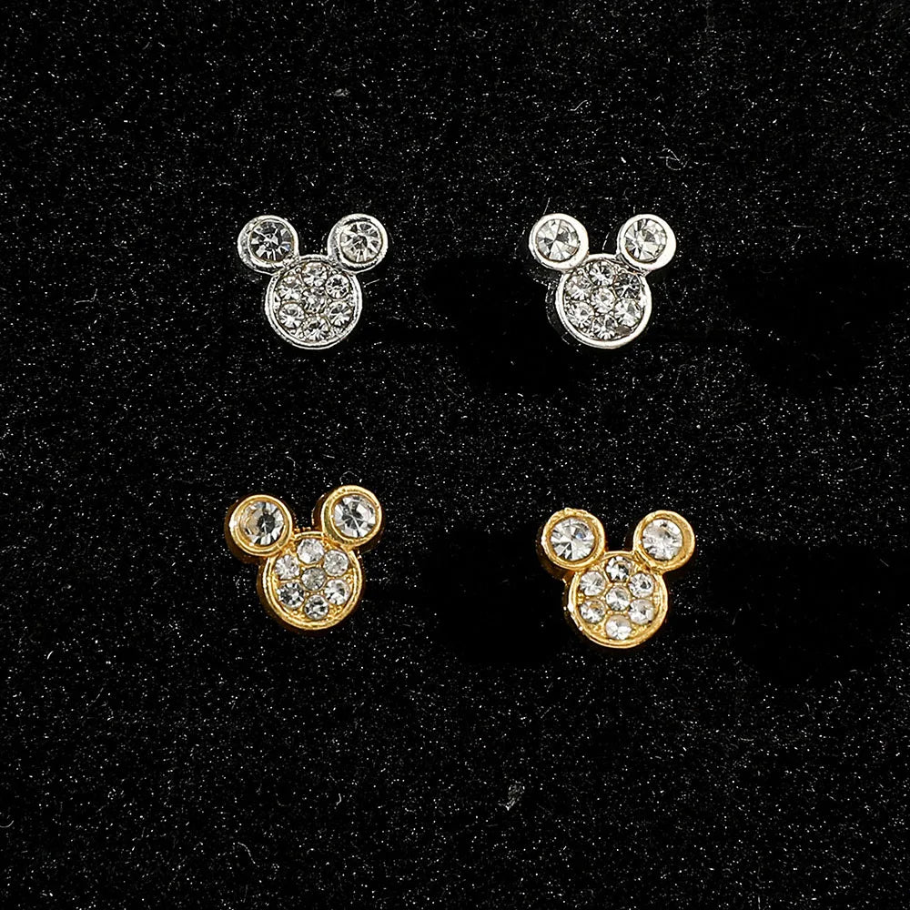 1pair Disney Mickey Mouse Earrings Simple Mickey Ear Studs for Man Jewelry Accessories Gifts.