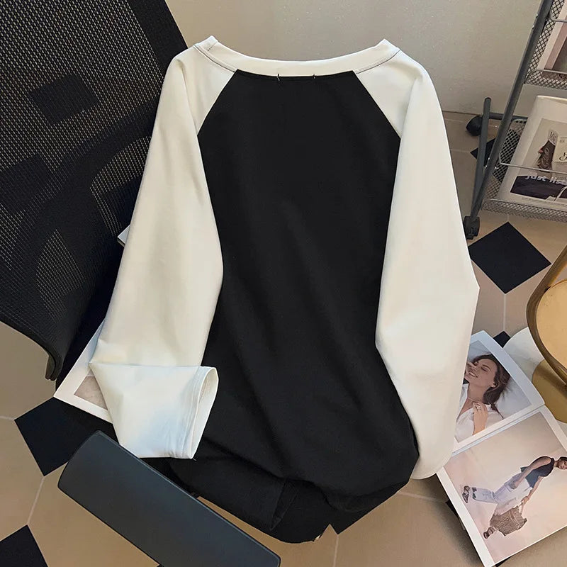 170kg Plus Size Damen Büste Herbst lässig Mode bedruckt Sweatshirt lose Langarm Top 6xl 7xl 8xl 9xl 10xl 11xl.