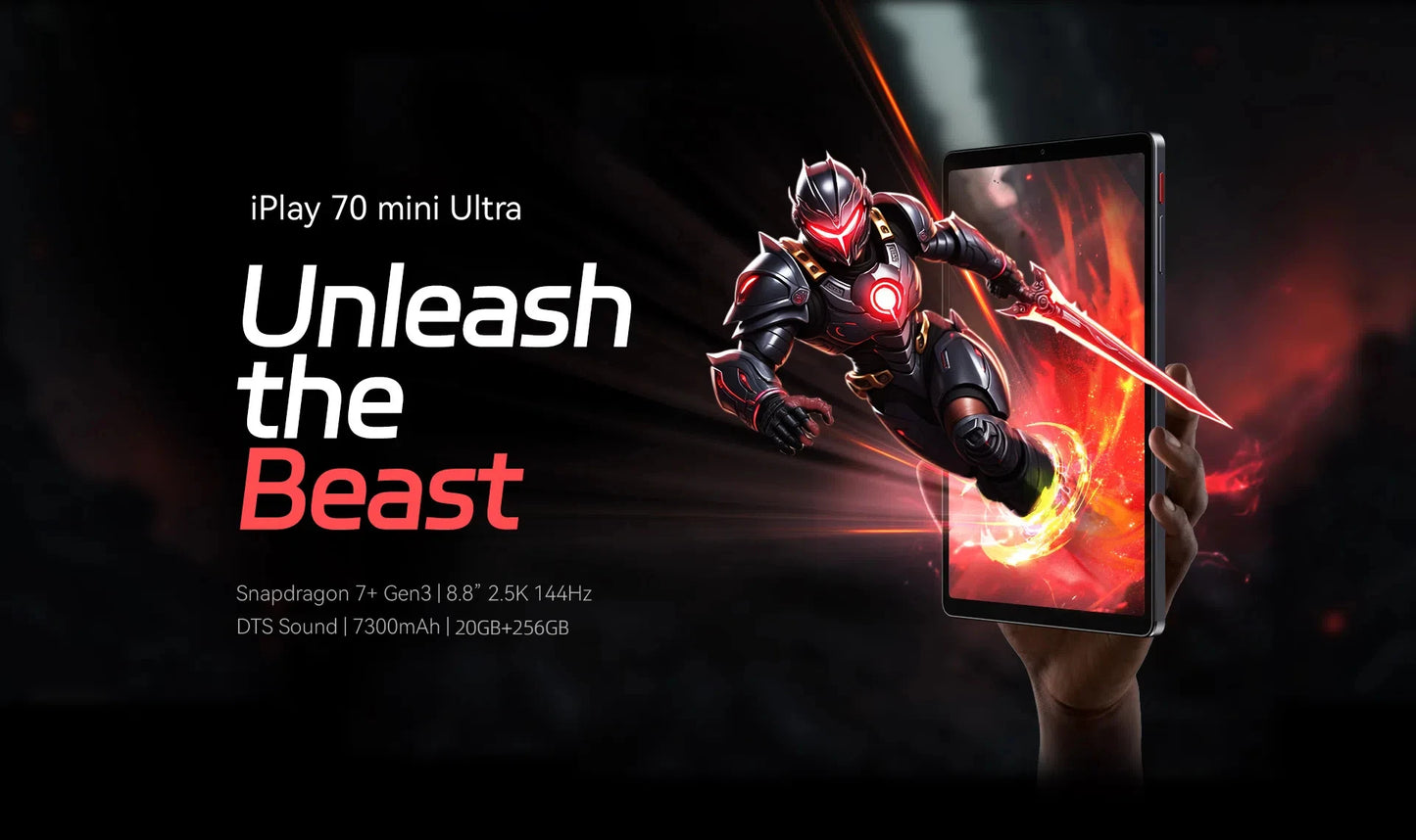 ALLDOCUBE iPlay 70 mini Ultra Gaming Tablet 8.8'' 2.5K 144Hz Snapdragon 7+Gen3 20GB（12+8 Virtual）RAM 256GB ROM 7300mAh Android14.