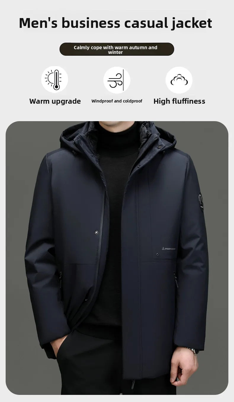 Top Grade Brand Casual Fashion Designer Warm Parka Coat Mens 2025 Newest Winter Jacket Quilted Windbreaker  Mens Clothes.