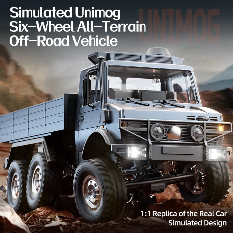 C8823 6WD RC Car 1/18 Off-road Remote Control Vehicle 2.4G High Speed Climbing Transport Rescue Crawler Model Toys for Children.