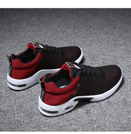 2025 New Men Sneakers Breathable Lace-Up Running Shoes Men Outdoor Walking Shoe Mesh Flying Woven Anti Slip Sports Shoes for Men.