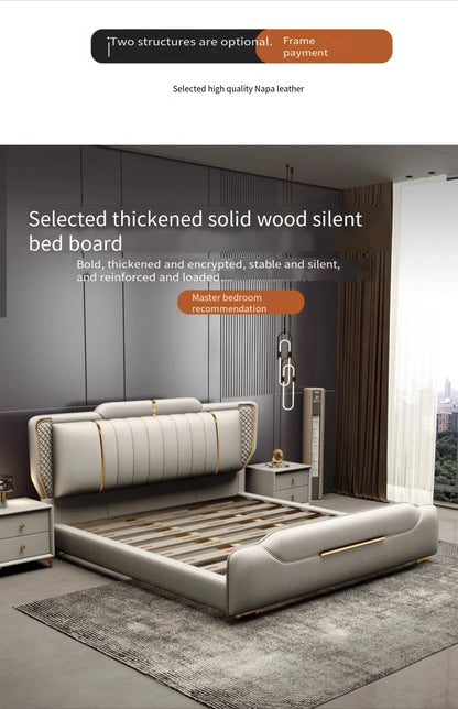 Doppel Full Size Bett rahmen Whitr großes modernes Design Kopfteil Bett Königin Schlafzimmer Luxus Muebles Para Dormitorio nordischen Möbel
