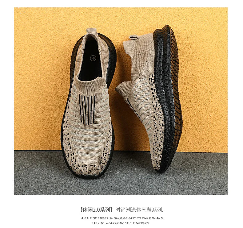 Men Shoes Lightweight Sneakers Men Fashion Casual Walking Shoes Breathable Slip on wear-resistant Mens Loafers Zapatillas Hombre.