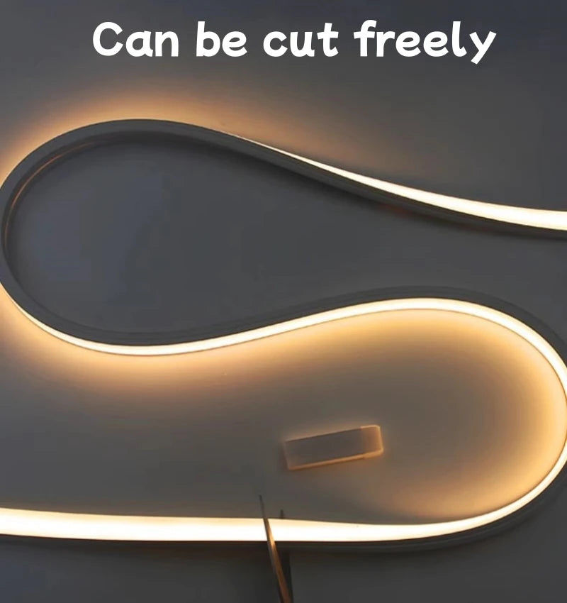 Black Flexible LED Neon Rope Lamp Silicone Tube Diffuser Recessed Channel For WS2811 WS2812B Waterproof Ribbon Neon Strip Lights.