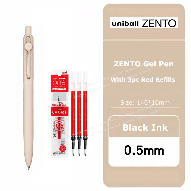 Uniball ZENTO Standard 0,38/0,5 mm Gelschreiber, wasserbasierte, glatte Schreibroller, passend für verschiedene Anlässe, Schreibwaren