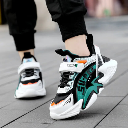 Sport Kids Leather Sneakers Four Season Boys Casual Shoes Non Slip Children Fashion School Walking Running Shoes Size 28-39.