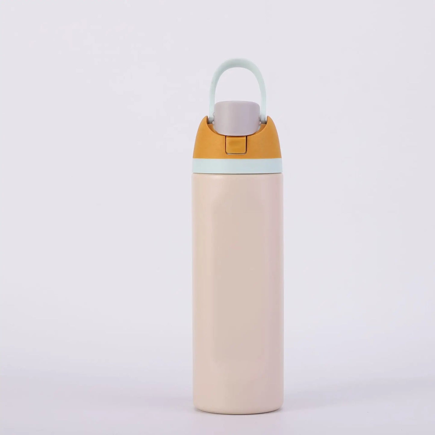 16/19/24/32OZ New 304 Stainless Steel Fitness Cup with Handle, Macaron Colored Insulated Bottle Large Capacity Straw Fruit Cup.