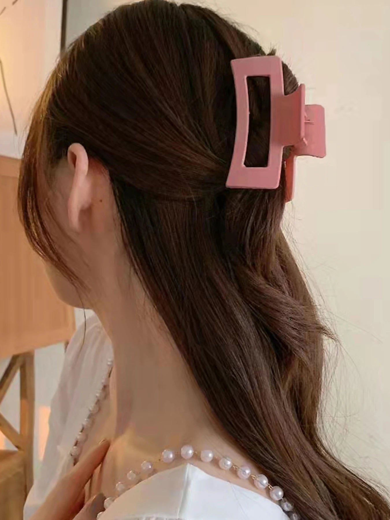 3 Pcs Frosted Cream Color Transparent Fruit Shark Scratch Clip-ins Style Back of Head Premium Wind Plate Women Hair Accessories.