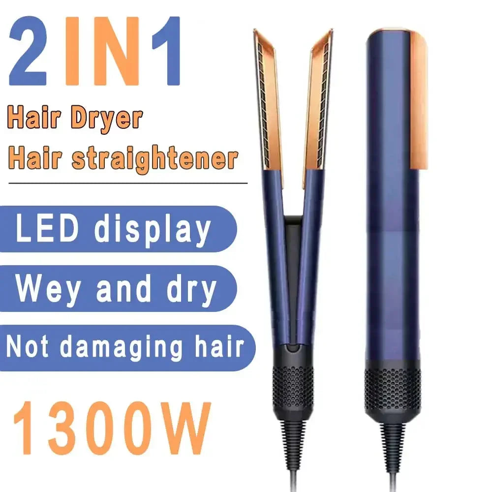 New 2 IN 1 professional hair dryer hair straightener styling tools for heating hair irons negative ion hair straighteners