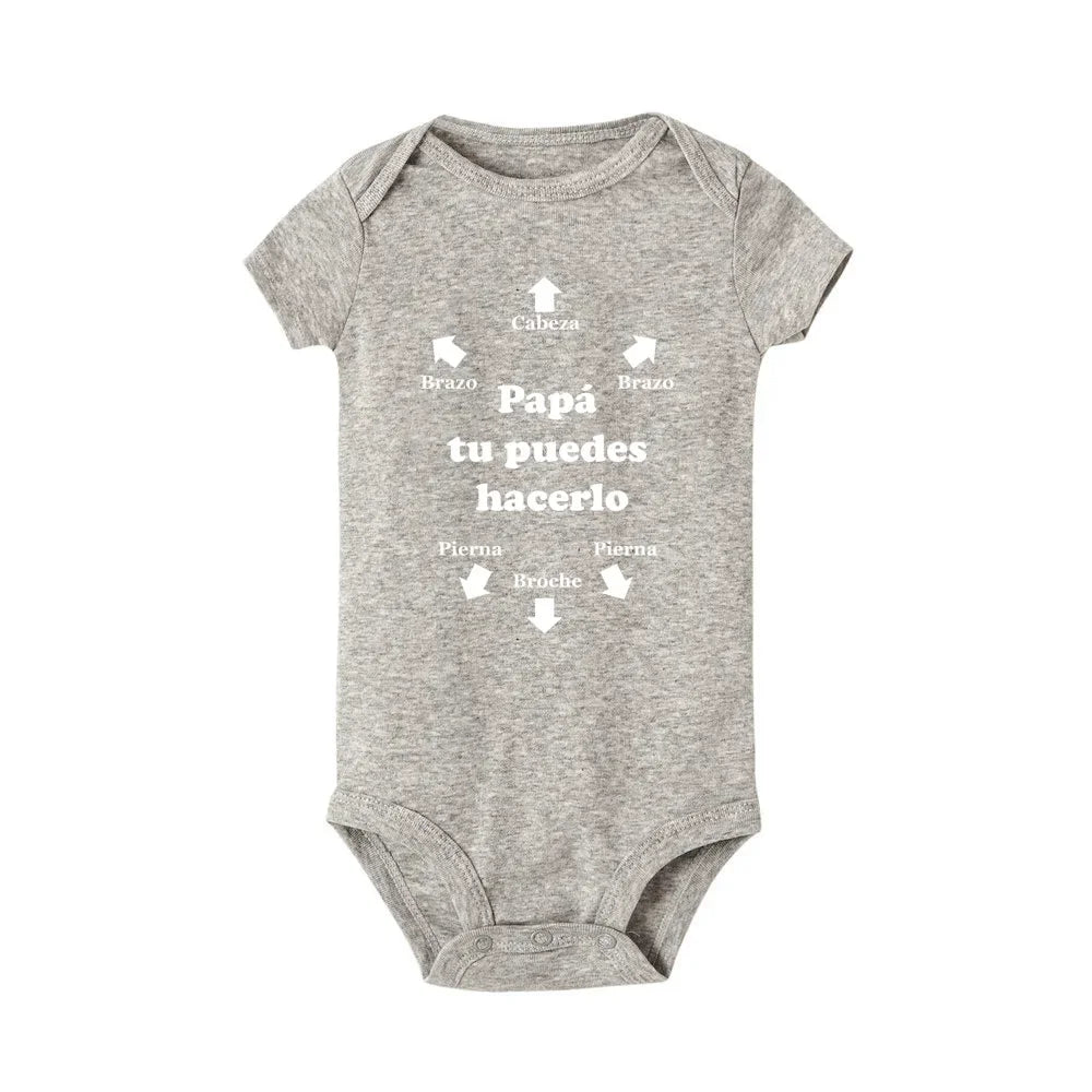 Papa Tu Es Le Meilleur Baby Body Niedlicher Sommer Baby Strampler Body Jungen Mädchen Kleidung Outfits Babykleidung Vatertagsgeschenk.