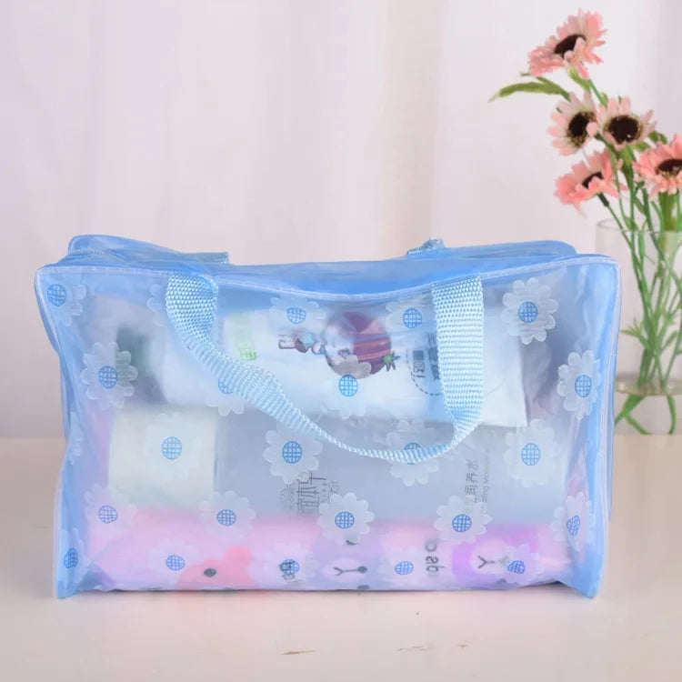 5 Color Waterproof PVC Cosmetic Storage Bag Women Transparent Organizer for Makeup Pouch Compression Travelling Bath Bags