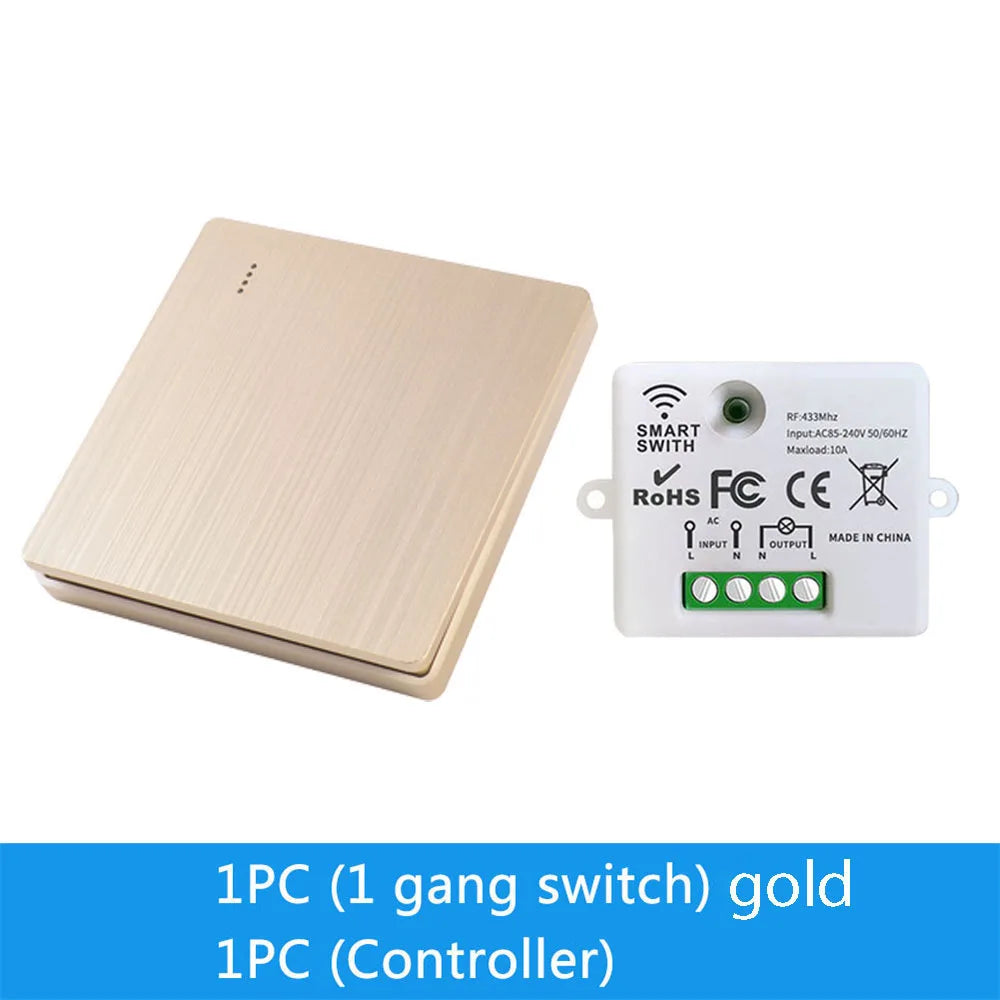 86 Wireless Smart RF 433 Mhz 100-220 V Wand Panel mit Fernbedienung Mini Relais Empfänger Hause Led licht Lampe Schalter
