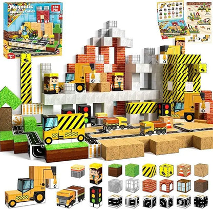 100-300pcs 2CM Magnetic blocks Cubes Set Toys Stem Montessori Stacking Cubes Construction Set Magnet blocks toys Christmas Gift