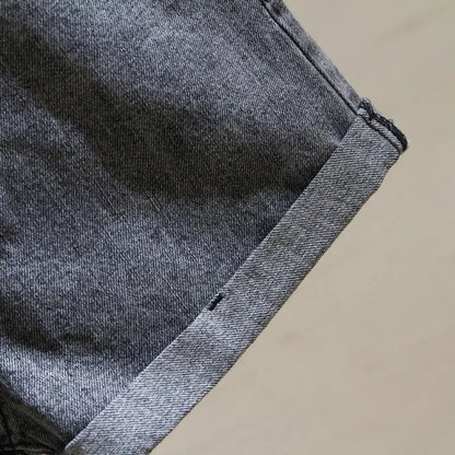 Women Summer Midi Shorts Skirt Hip Zipper Button Pockets Vintage Casual Elegant Party Fashion Casual Denim.