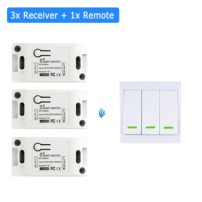 CENFAYA 433 Mhz Drahtlose Fernbedienung Lichtschalter AC 110 V 230 V 220 V Empfänger Modul 1 2 3 Gang Wand Panel Sender EIN/AUS.
