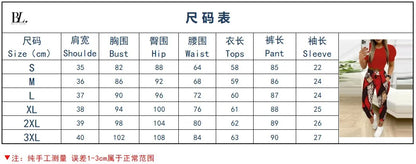Summer Women's New Short Sleeved Pants Two-piece Commuting Fashion Printed Drawstring Sexy Exposed Waist Pants Set.