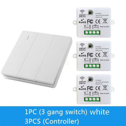 86 Wireless Smart RF 433 Mhz 100-220 V Wand Panel mit Fernbedienung Mini Relais Empfänger Hause Led licht Lampe Schalter