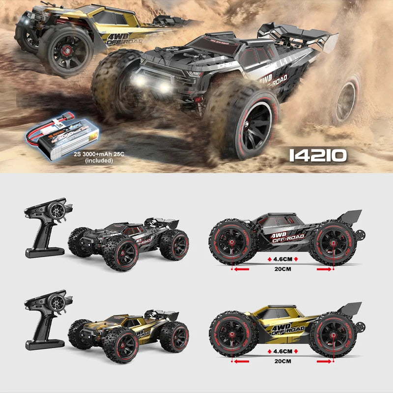 Hyper Go MJX 14210 V3.0 1/14 RC Car 75km/h Brushless 2.4G Remote Control 4WD Off-road Racing RC Truck Electric Toy.