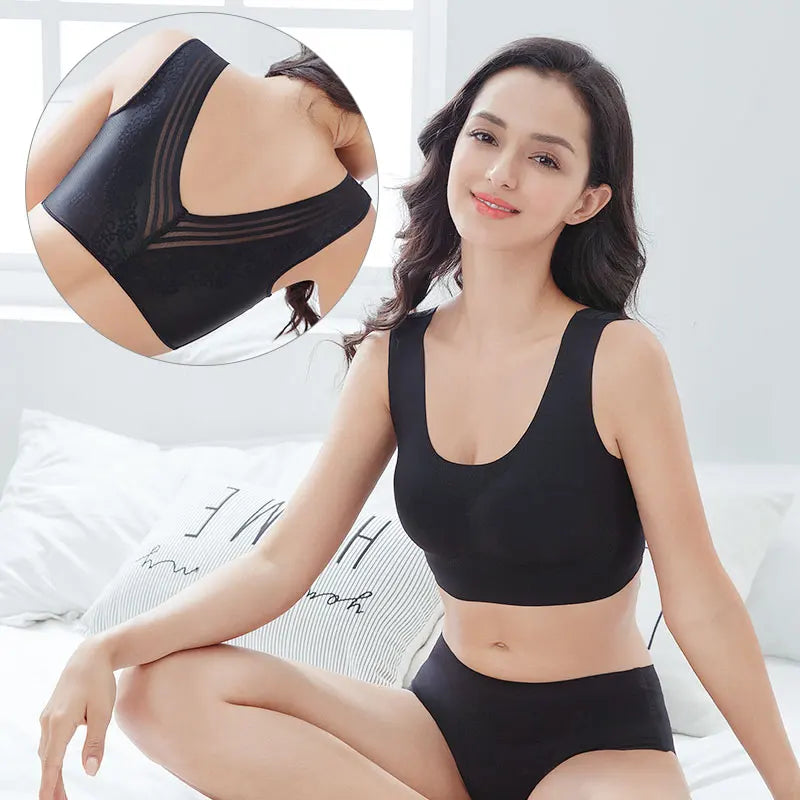 Big Size M-5XL 6XL 7XL Vest Bra Seamless Intimate Sexy Sleeping Bra For Women Soft Comfortable Sleep Active Bra Sport Bra 7XL BH.