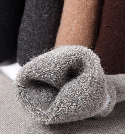 4Pairs/Lot Men's Winter Super Thick Thermal Socks Wool Men Women Solid High Quality Merino Wool Socks Cold Snow Warm Wool Socks.