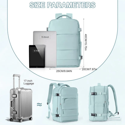 Women Men Hand Luggage Backpack Business College Laptop Travel Backpack Waterproof Carry on mochila viaje cabina avion 40x20x25.