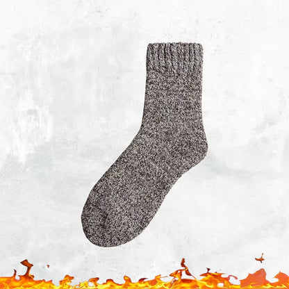 Men's thick warm towel socks 3 pairs of casual solid color mid-calf socks winter men's socks