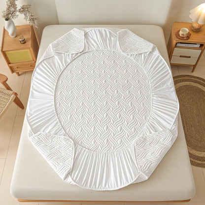 Dreamreal Cotton Thick Quilted Mattress Cover Anti-bacterial Anti-mite Mattress Protector Topper Pad Soft Fitted Sheet 6 Colors.