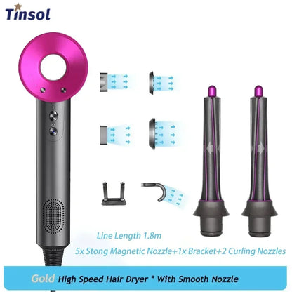 Professional negative ion hair dryer, high-speed constant temperature bladeless hair dryer home negative ion hair dryer