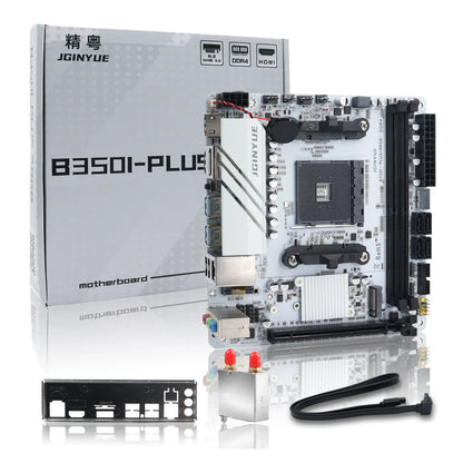 JGINYUE AMD AM4 ITX Motherboard supports Ryzen R3 R5 R7 R9 1/2/3/4/5 series CPU DDR4 RAM Desktop PC PCI-E 3.0 B350i PLUS ARGB.