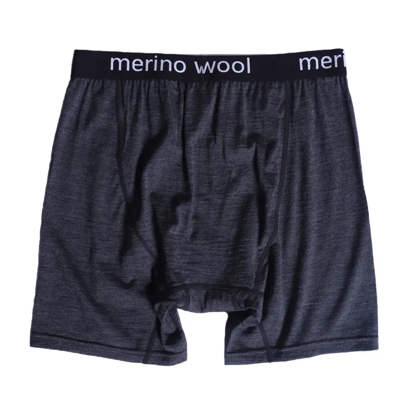 Herren-Boxershorts aus Merinowolle, Herrenunterwäsche, 100 % Merinowolle, Herren-Boxershorts aus Merinowolle, weich, bequem, atmungsaktiv, feuchtigkeitsableitend, USA-Größe