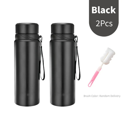 1L Stainless Steel In-vehicle Thermos Water Bottle Keep Cold and Hot Water Bottle Thermos for Water Tea Vacuum Flasks.