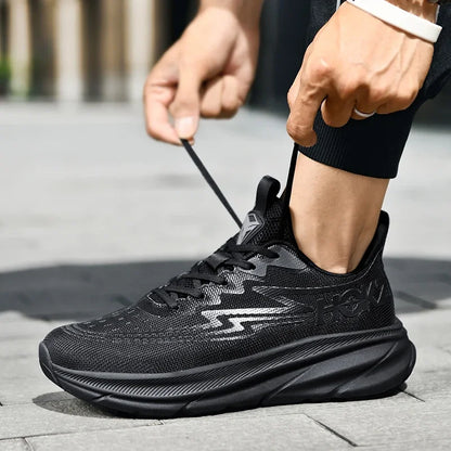 Men's Running Shoes Cushioning Outdoor Non-Slip Jogging Breathable Trainer Race Sneakers Luxury shoes Mesh Couple Off-road Shoes.