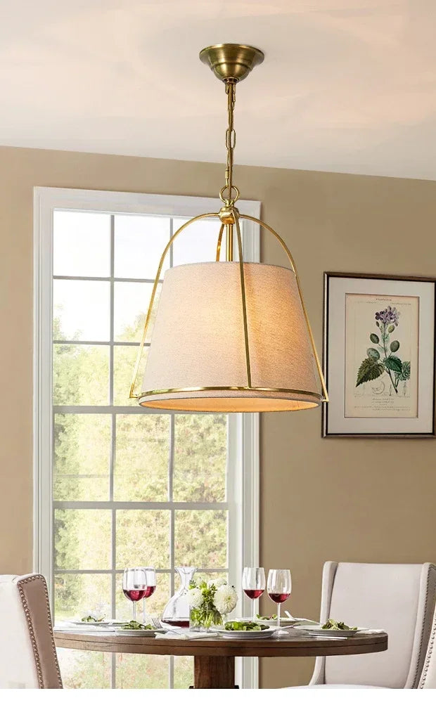 Winfordo Farmhouse Stoff-Kronleuchter zum Aufhängen, Stoff-Pendelleuchte für Schlafzimmer, Esszimmer, Küche, Insel, Heimdekoration.