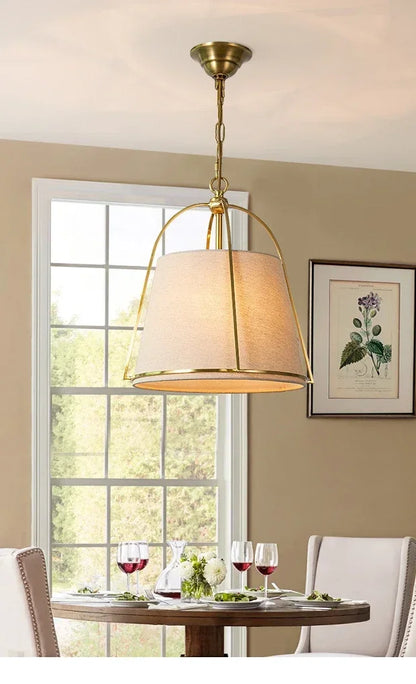 Winfordo Farmhouse Stoff-Kronleuchter zum Aufhängen, Stoff-Pendelleuchte für Schlafzimmer, Esszimmer, Küche, Insel, Heimdekoration.