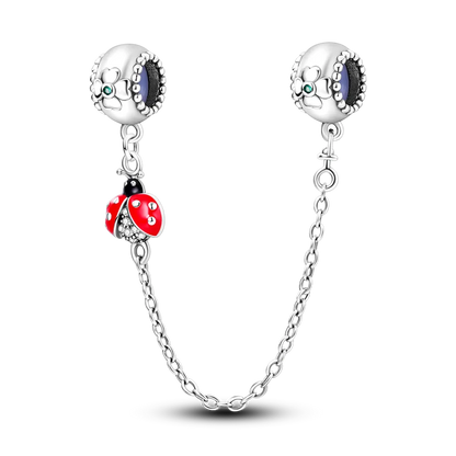 Silver Clasp 925 Sterling Silver CZ pave Clip Charms Daisy Beads Stopper Safety Chain fit Original Bangle Bracelet Jewelry Clip