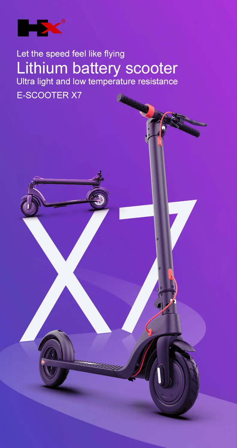 Alnsoor X7 City Electric Scooter 350W Motor 36V5AH Battery City Electric Scooter 10" Road Tire Electric Scooter.