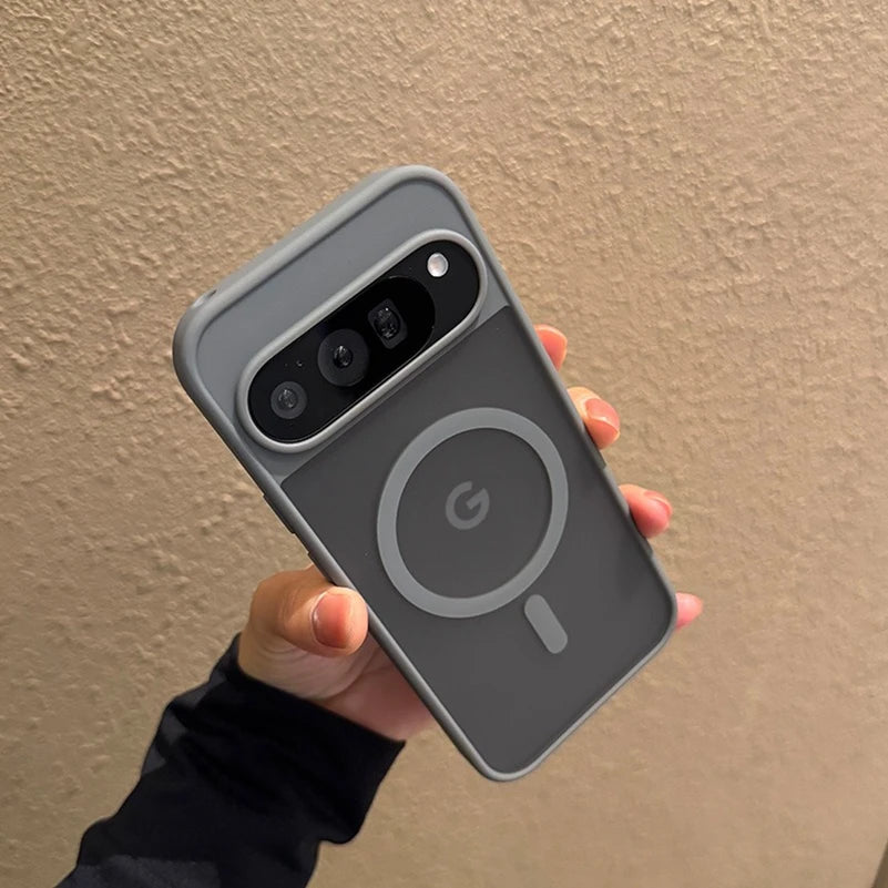 Magsafe Translucent Matte Magnetic Case For Google Pixel 10 ProXL 9 Pro XL 10Pro 10 9A Wireless Charging Candy Color Slim Cover.