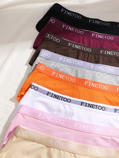 6Pcs Cotton Letter Belt Underwear for Women Sexy Breathable Low Waist Briefs Female Solid Stretch Lingerie Casual Sports Panties.