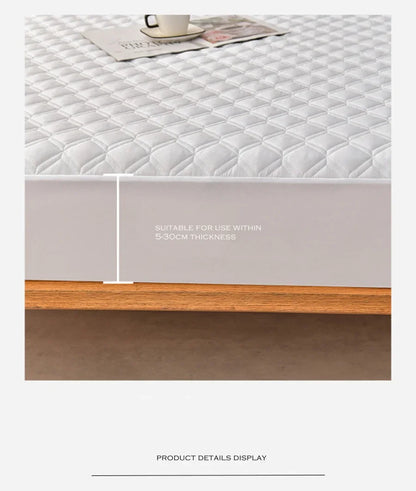 WASART Waterproof mattress protector cover quilted thicken elastic fitted sheet style couple double bed protection pad king size.