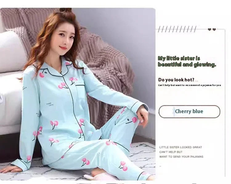 Four Seasons Damen-Pyjama-Set mit Revers-Oberteil und langer Hose, kariert, gestreift, bedruckt, 2-teiliges Set, Damen-Nachtwäsche, Homewear.