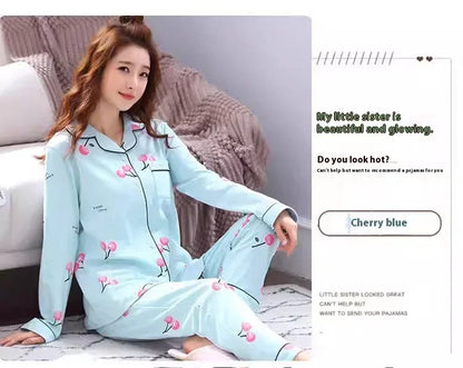 Four Seasons Damen-Pyjama-Set mit Revers-Oberteil und langer Hose, kariert, gestreift, bedruckt, 2-teiliges Set, Damen-Nachtwäsche, Homewear.