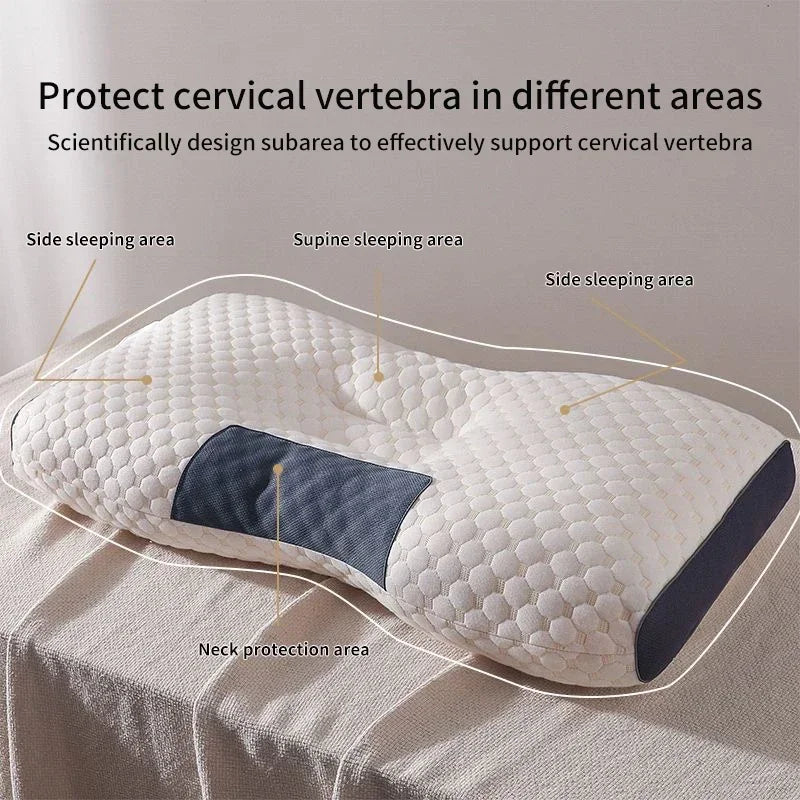 New Neck Pillow Help Sleep And Protect The Neck Cervical Orthopedic Soybean Fiber Massage Household SPA Pillow For Sleeping.