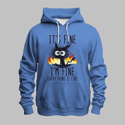 Funny 3D Animal Print Hoodies For Men Fashion Letter Pattern y2k Clothes Autumn and Winter Casual Sweatshirts Oversized Pullover.