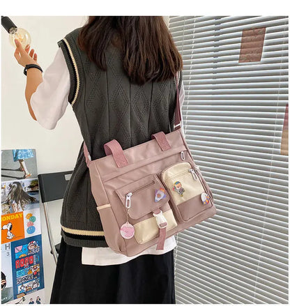 Waterproof Canvas Women Handbags Shoulder Bags Nylon Ladies Tote Messenger Bag Oxford Handbag Cross body Bags for Girls Satchels.
