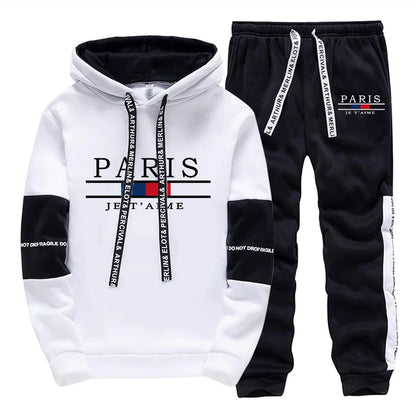 Hot Sale Men's Tracksuit Hooded Long Sleeves Casual Single Piece Sports Sweatshirts And Daily Sweatpants Comfort Outdoor Jogging.