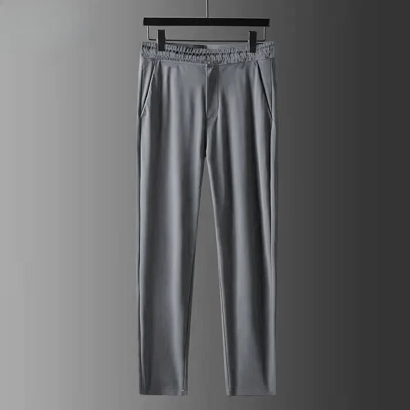 2025 Summer New Fashion Solid Color Comfortable Breathable Sports Suit Men's Business Leisure Loose Size Two-Piece Set M-4XL.