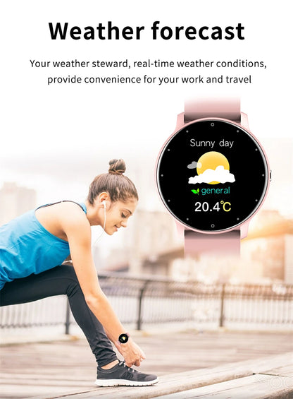 LIGE Smart Watch Women Men Full Touch Screen Bluetooth 5.2 Call Waterproof Watches Sports Fitness Tracker Factory IP67 ZL02 New.