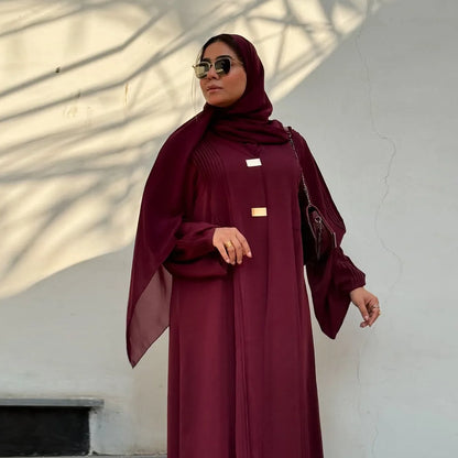 Elegant Dubai Abaya for Women Muslim Dress Ramadan Eid Kebaya Kimono Jalabiya Turkey Kaftan Islam Clothing Caftan Marocain Femme.